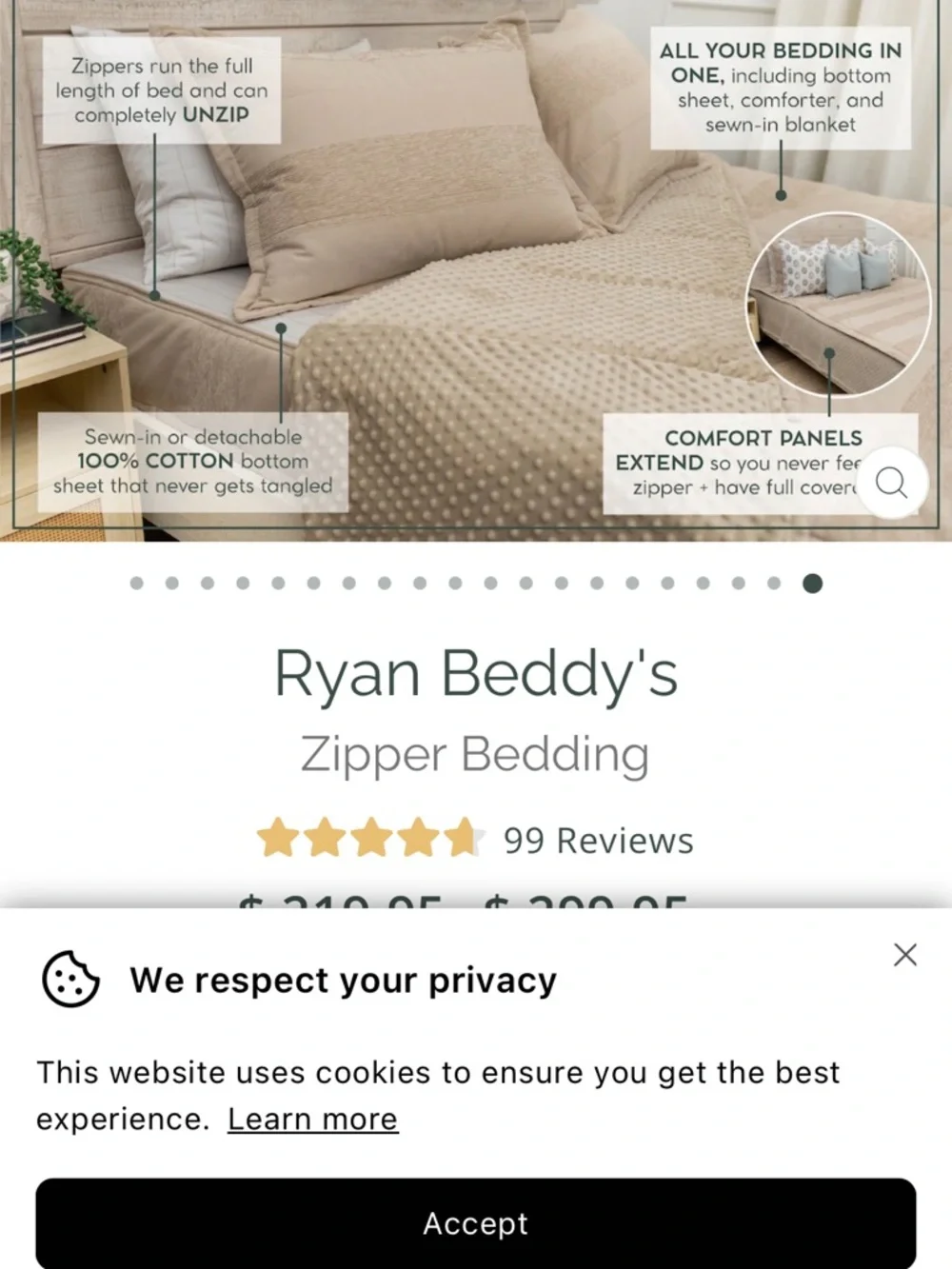Khaki Colored Ryan Beddy’s Twin XL